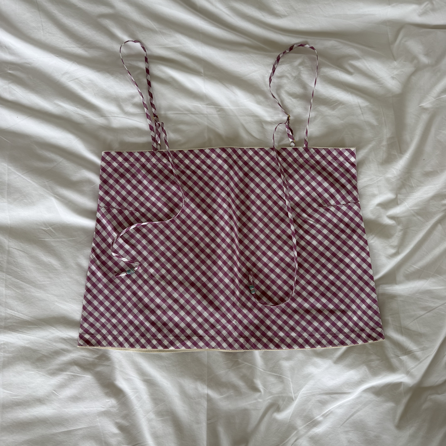 The Bitsy Tank in Boysenberry Gingham Taffeta