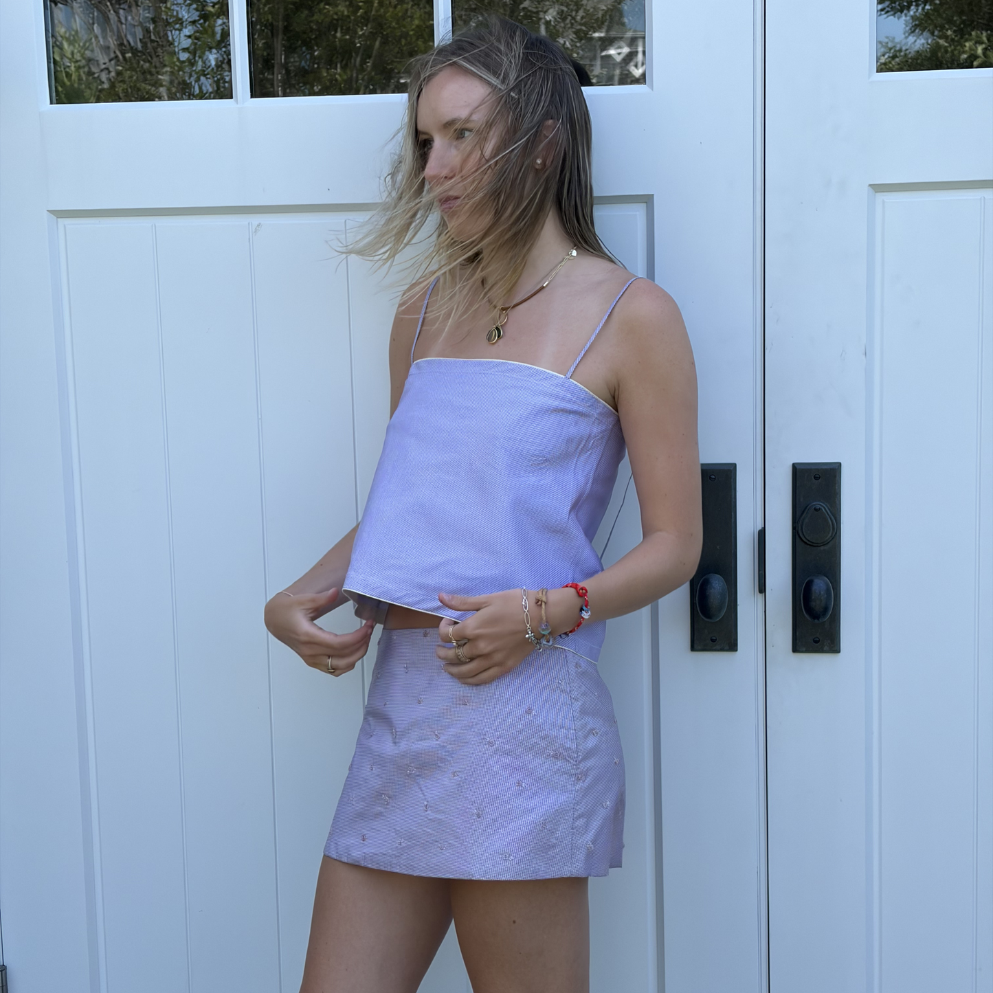 The Bitsy Tank in Baby Purple Taffeta