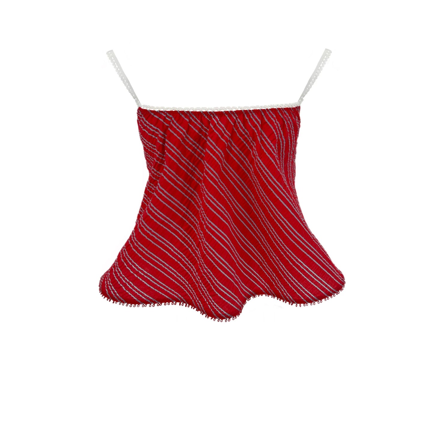 The Perfect Tank in Red and Baby Blue Cotton
