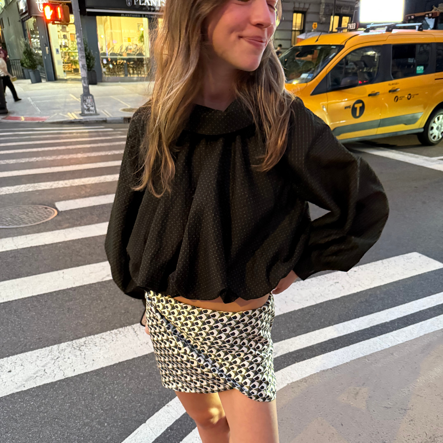 The Gwendolyn Top in Brown Cotton