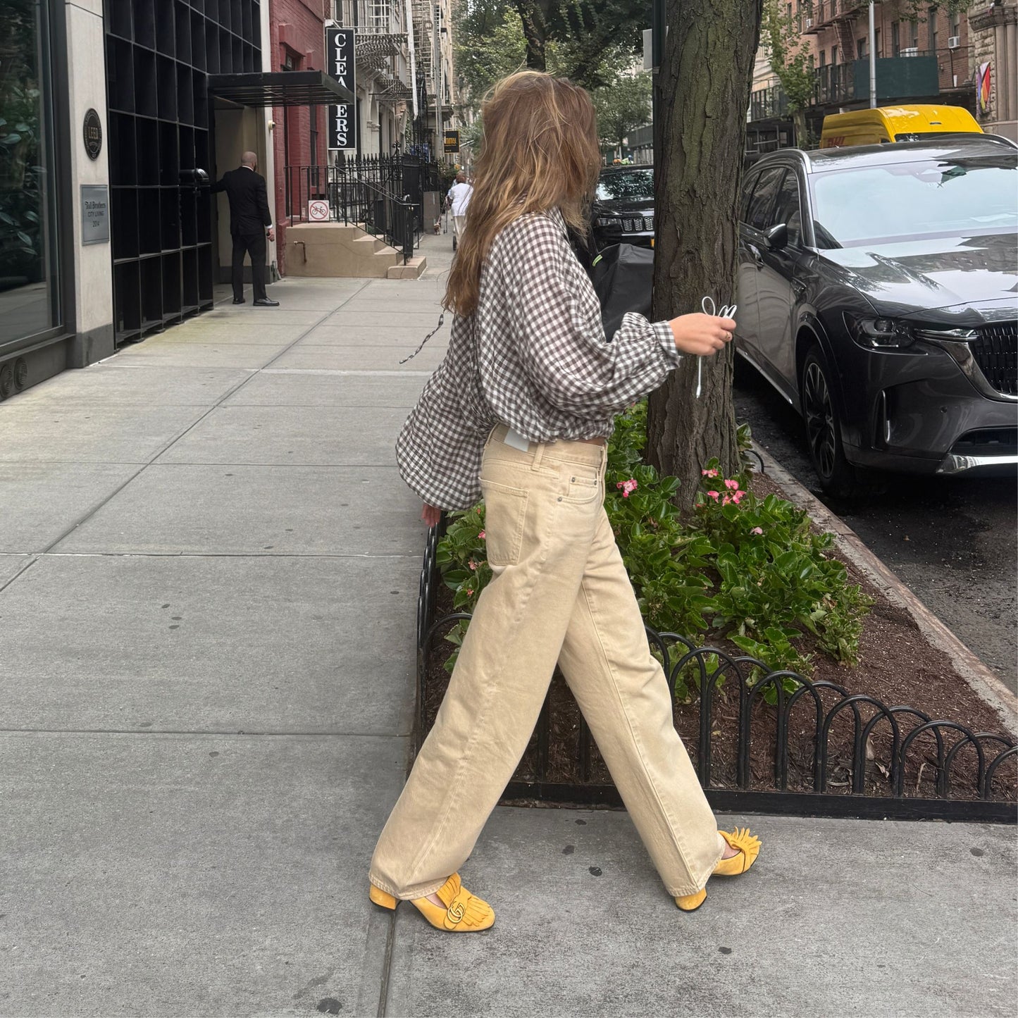 The Gwendolyn Top in Mink Gingham