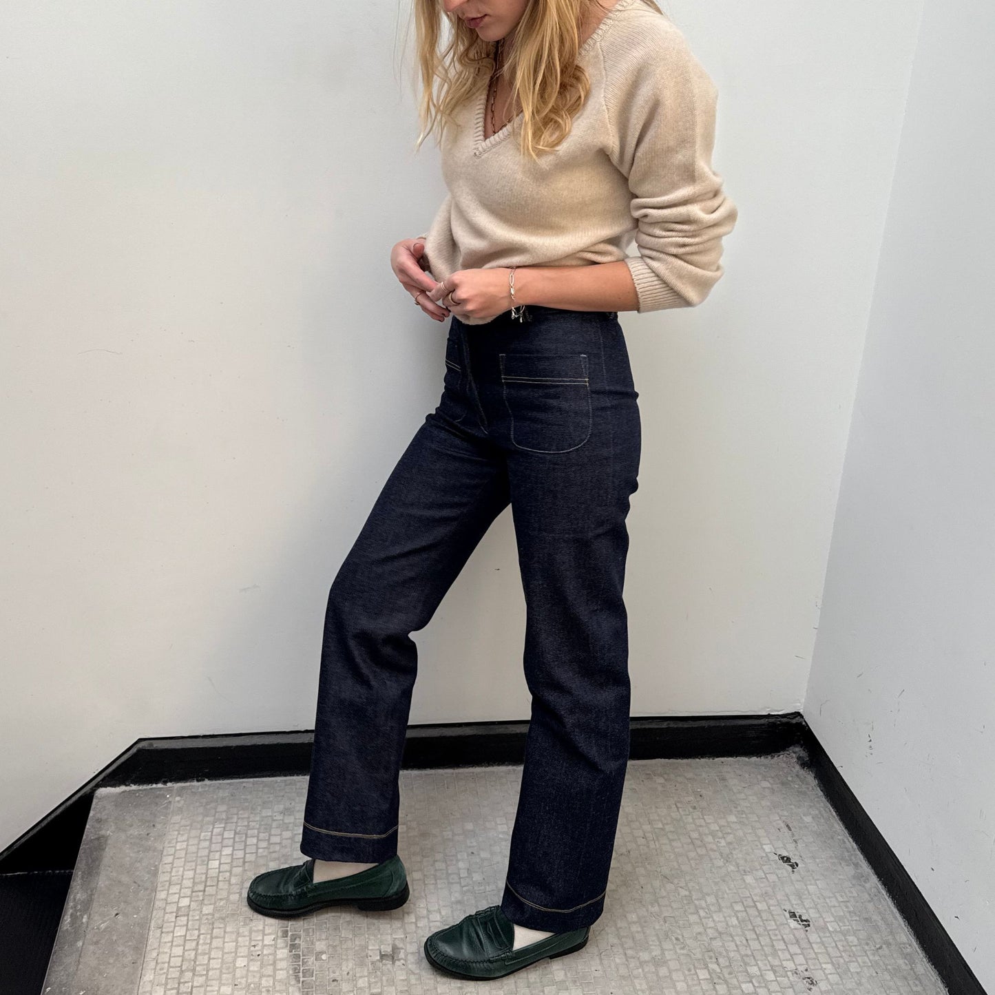 The Perfect Trouser in Heavy Indigo Denim