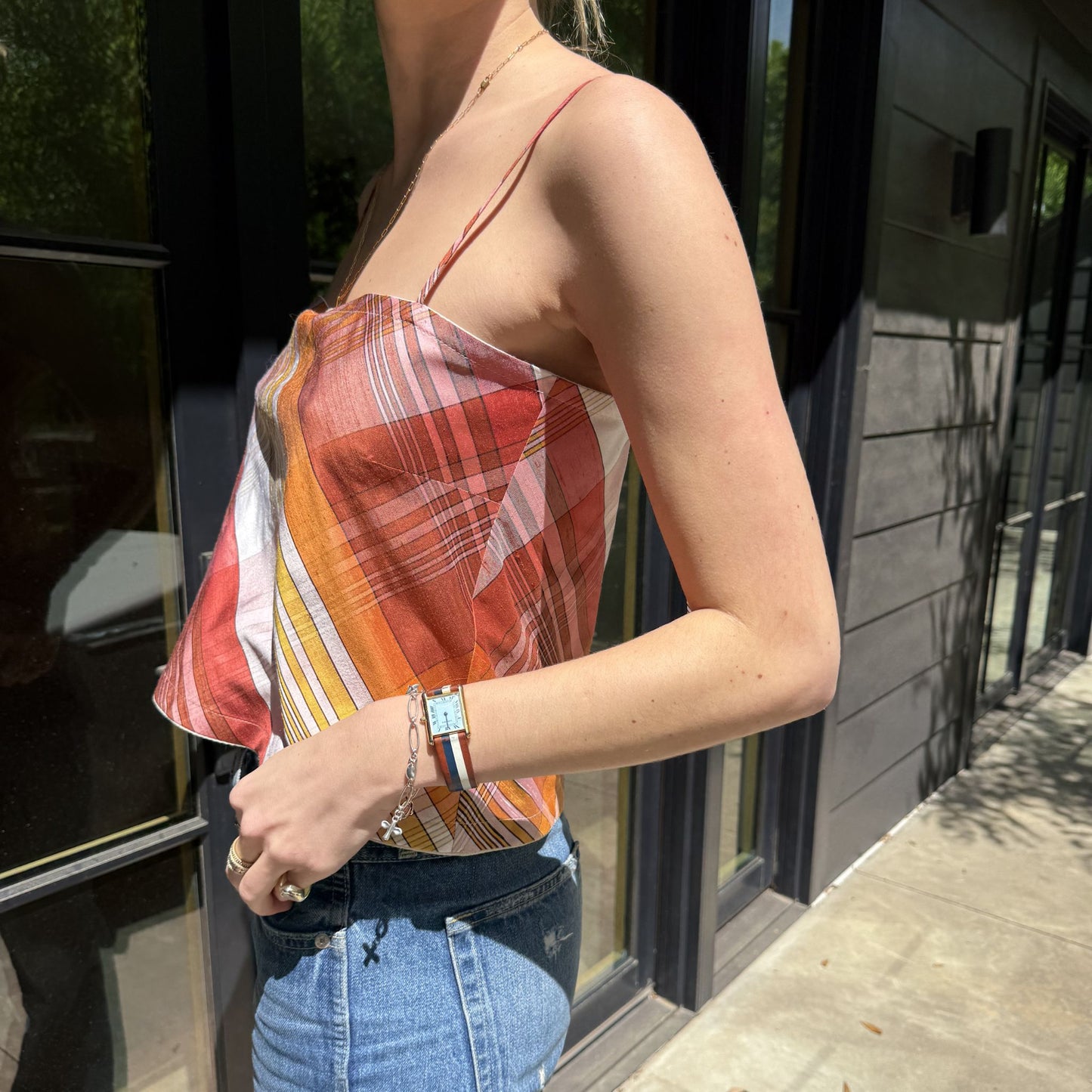 The Bitsy Tank in Plaid Taffeta