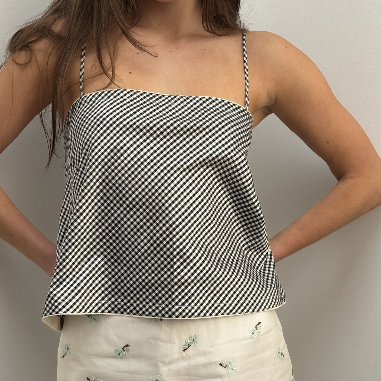 The Bitsy Tank in Gingham Taffeta