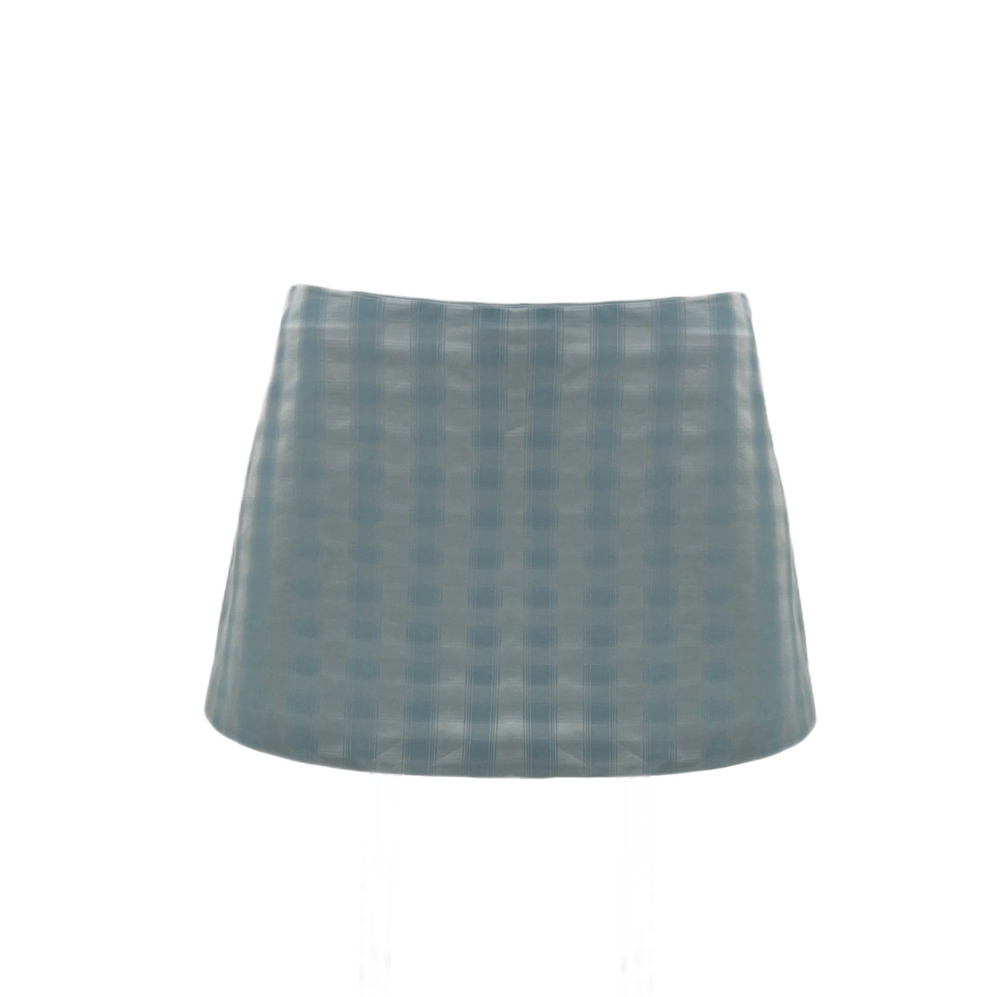 Mini Ava Skirt in Blue Plaid Taffeta