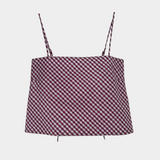 The Bitsy Tank in Boysenberry Gingham Taffeta