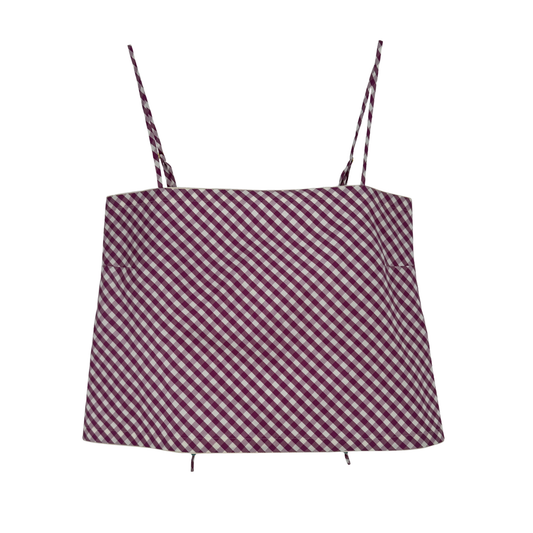 The Bitsy Tank in Boysenberry Gingham Taffeta