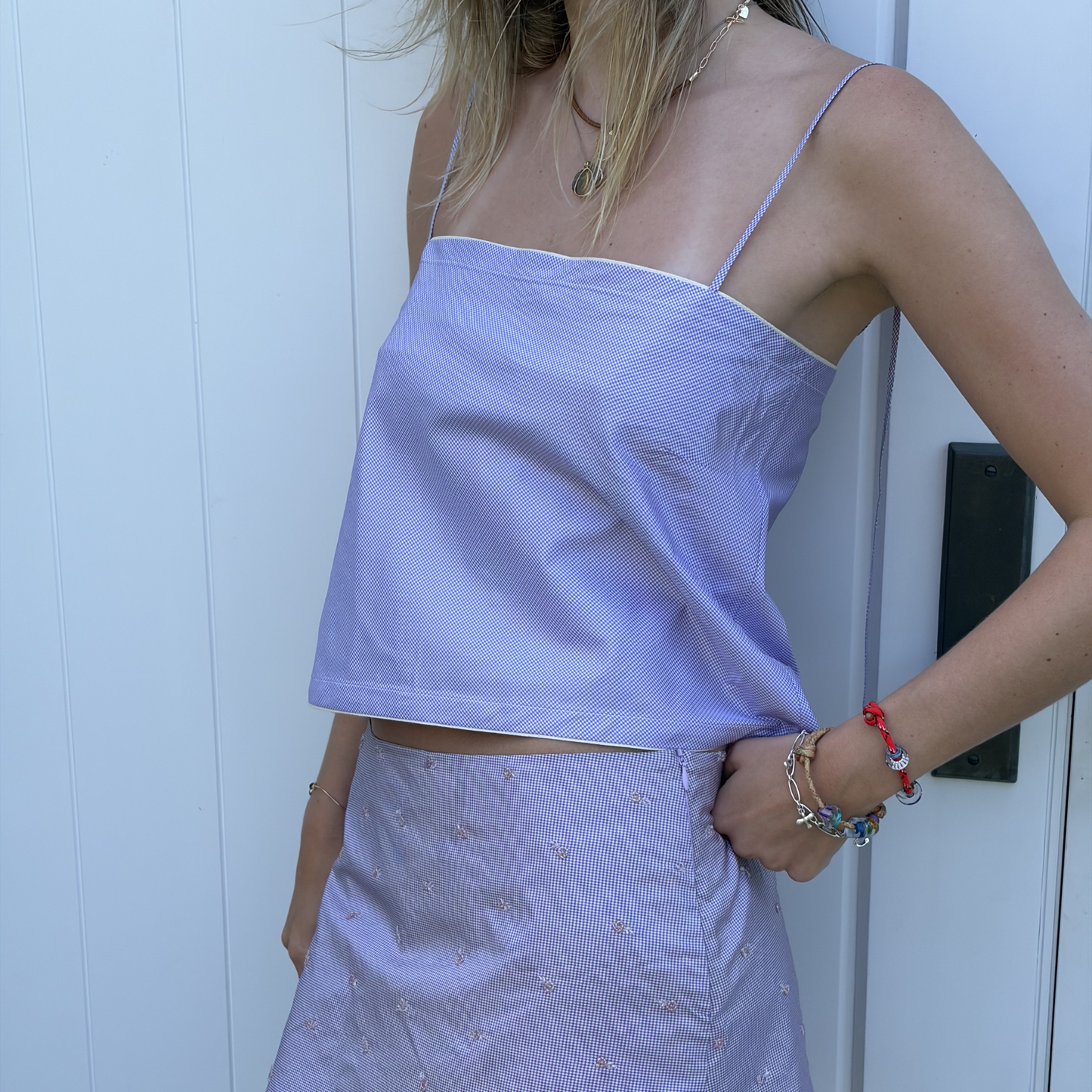 The Bitsy Tank in Baby Purple Taffeta