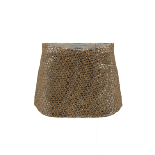 Mini Ava Skirt in Tan Metallic Raffia