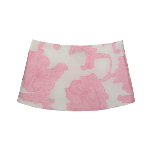 Mini Ava Skirt in Pink Jacquard Fil Coup