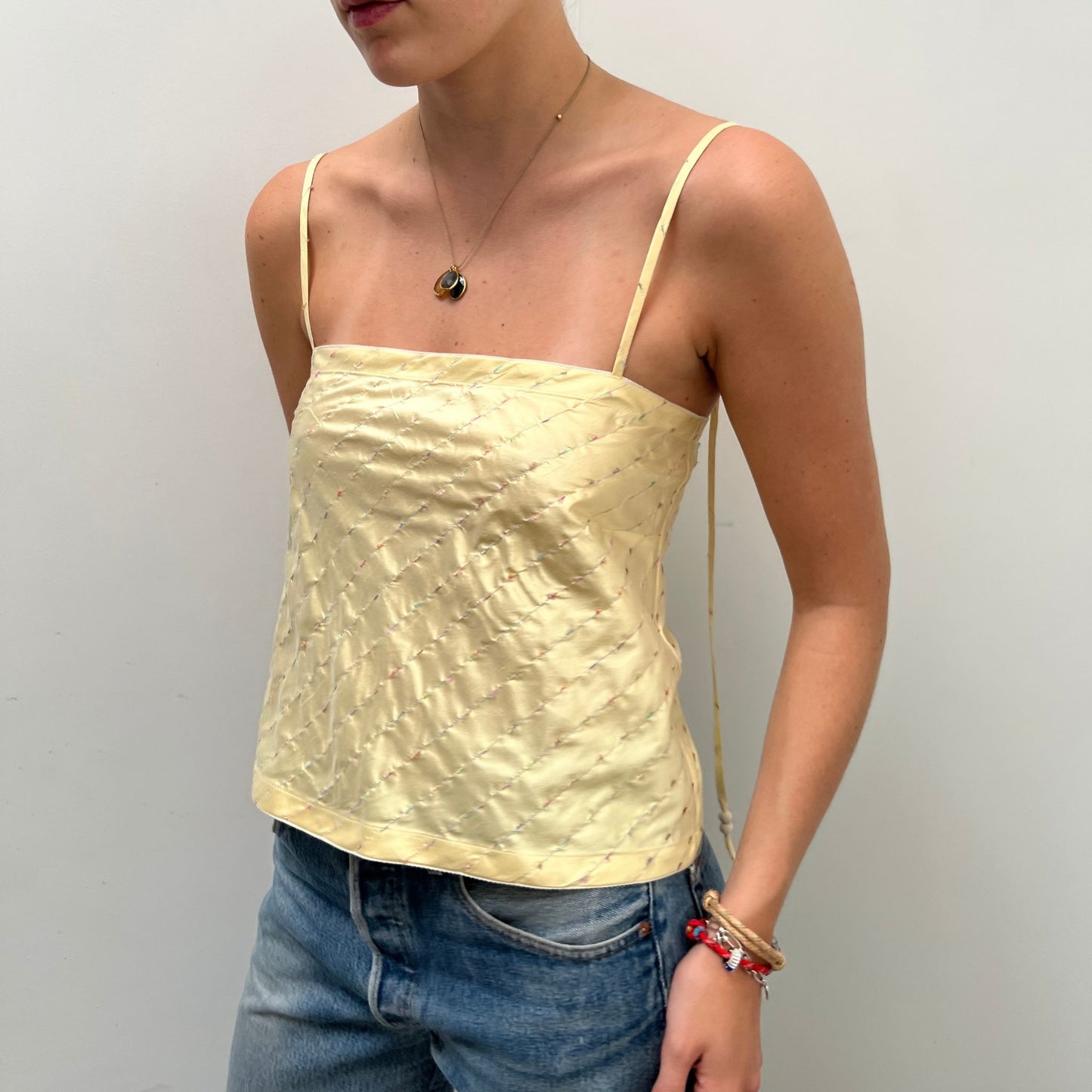 The Bitsy Tank in Yellow Candy Taffeta
