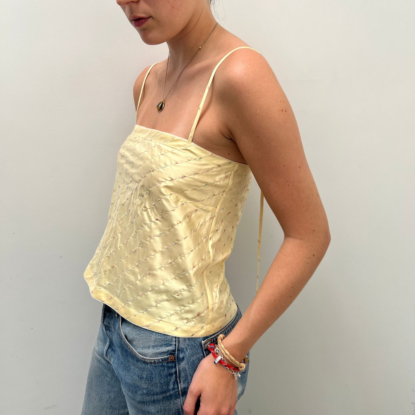 The Bitsy Tank in Yellow Candy Taffeta