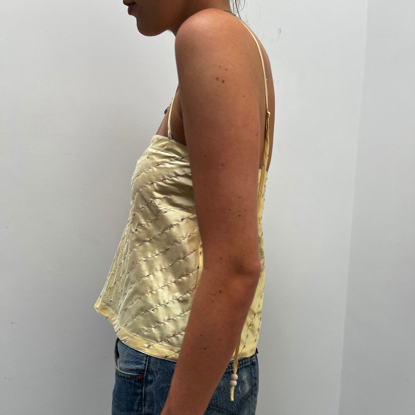 The Bitsy Tank in Yellow Candy Taffeta