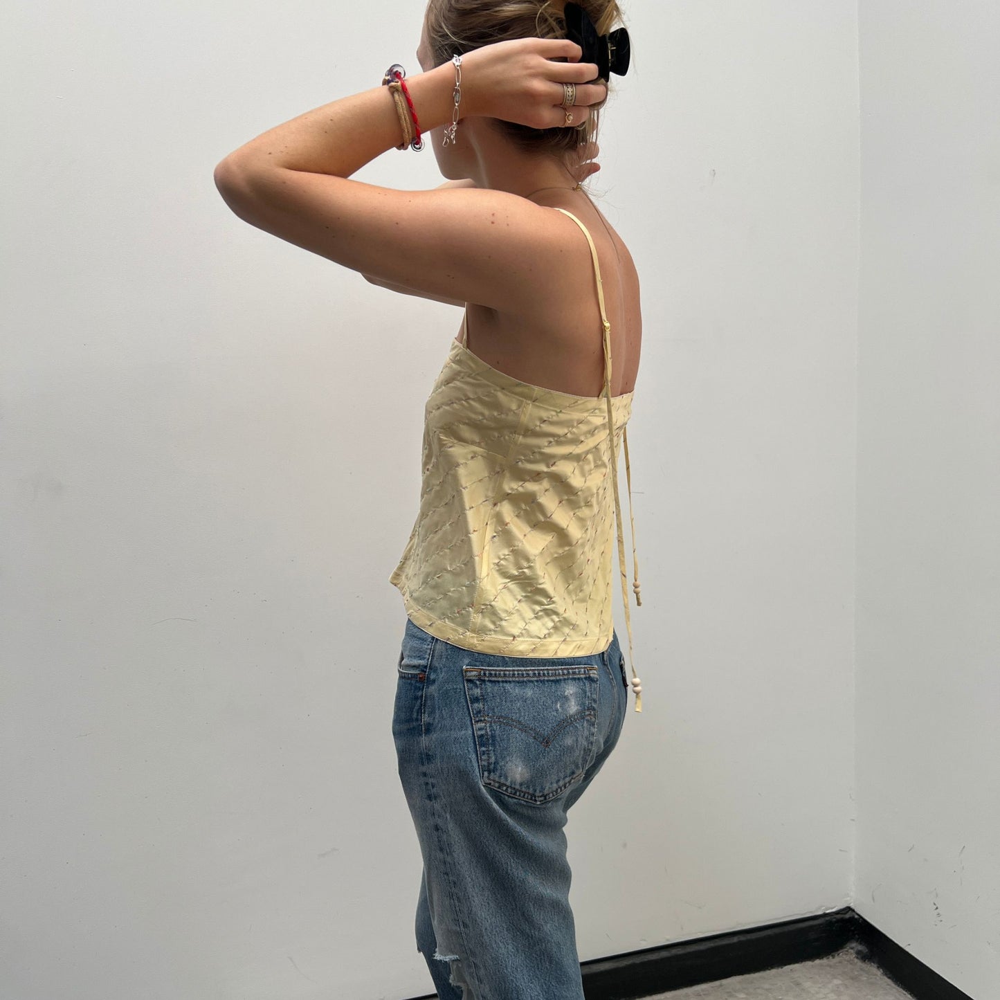 The Bitsy Tank in Yellow Candy Taffeta