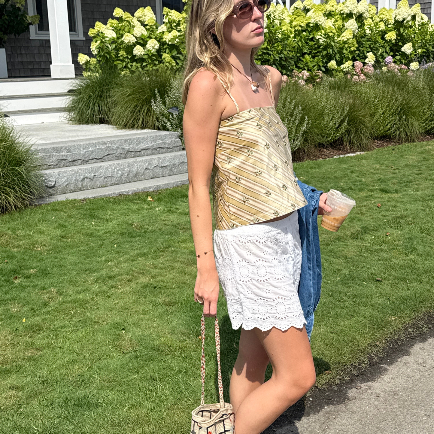 The Bitsy Tank in Canary Stripe