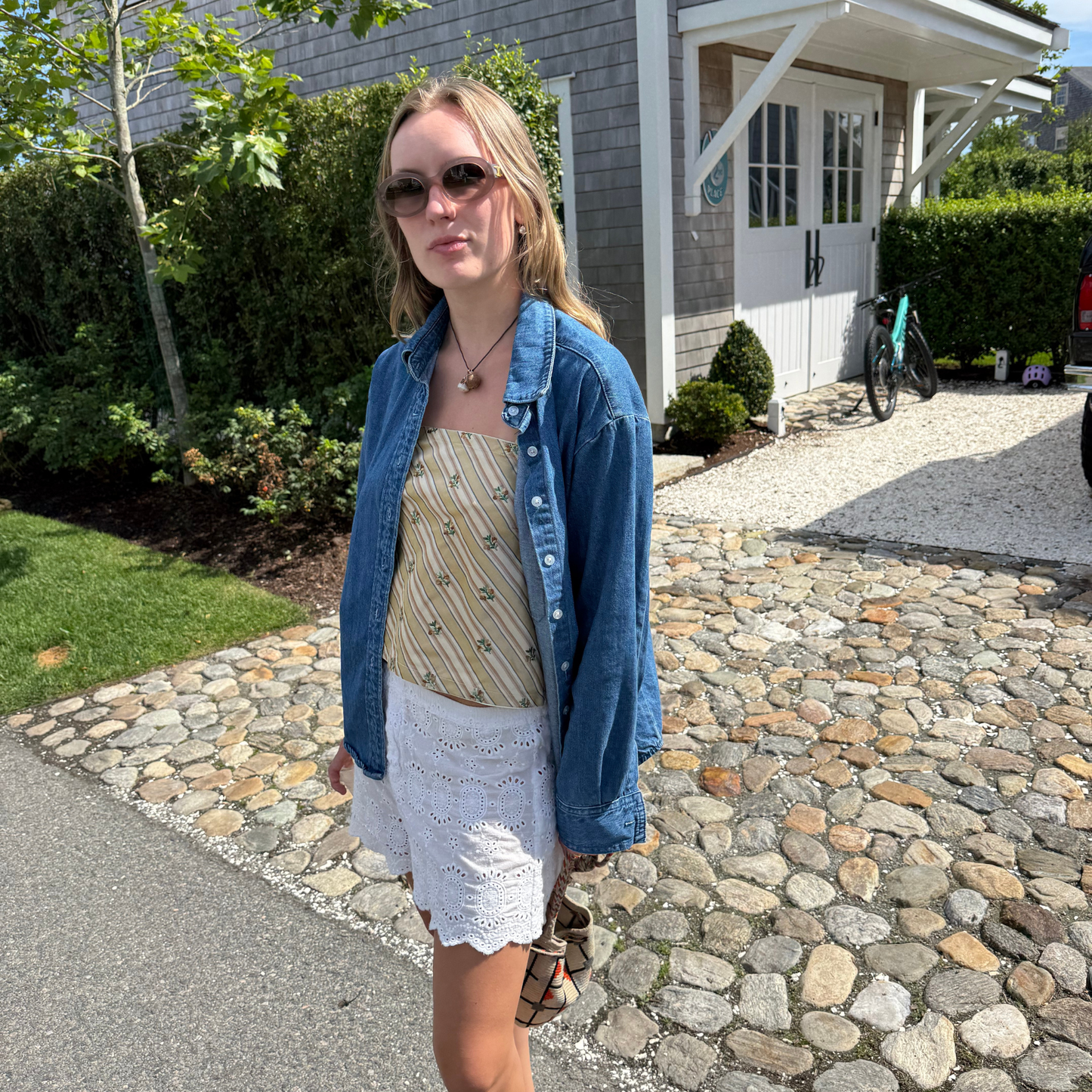 The Bitsy Tank in Canary Stripe