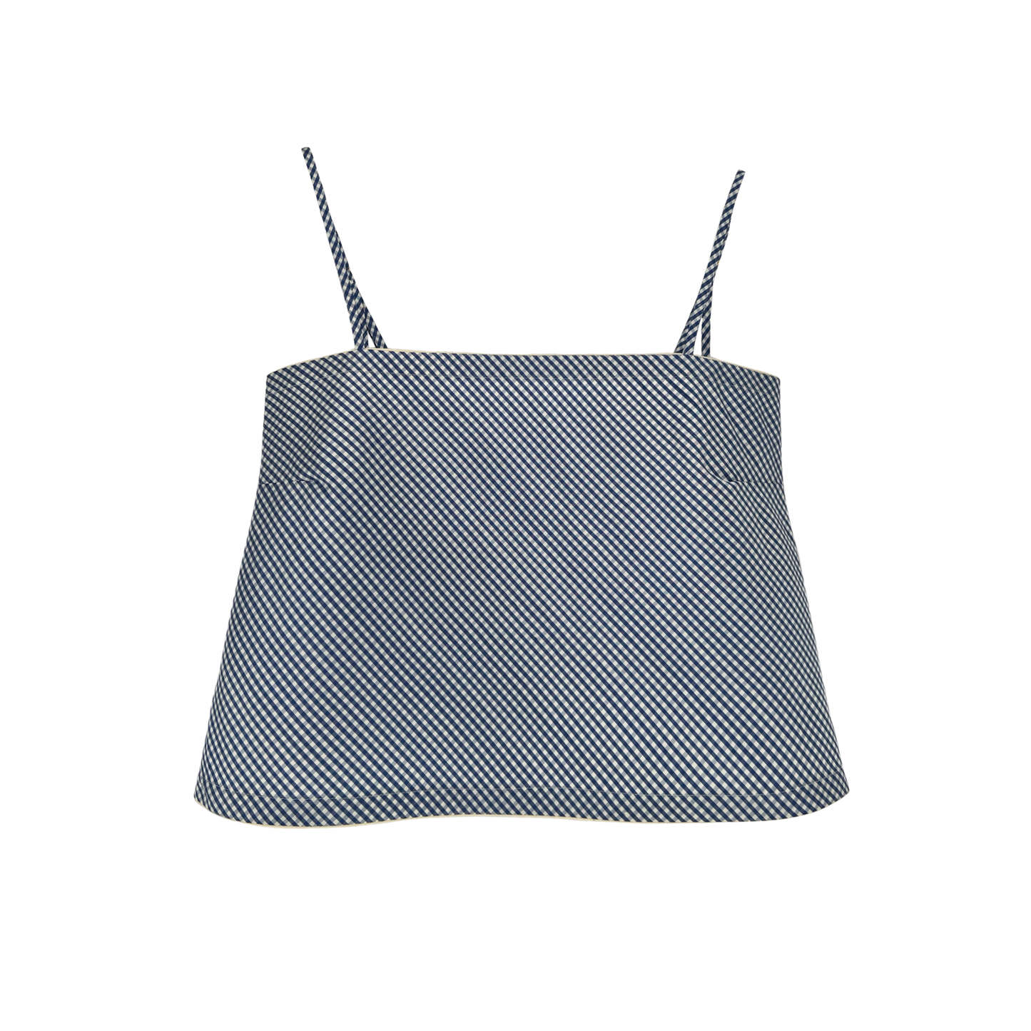 The Bitsy Tank in Navy Gingham Taffeta