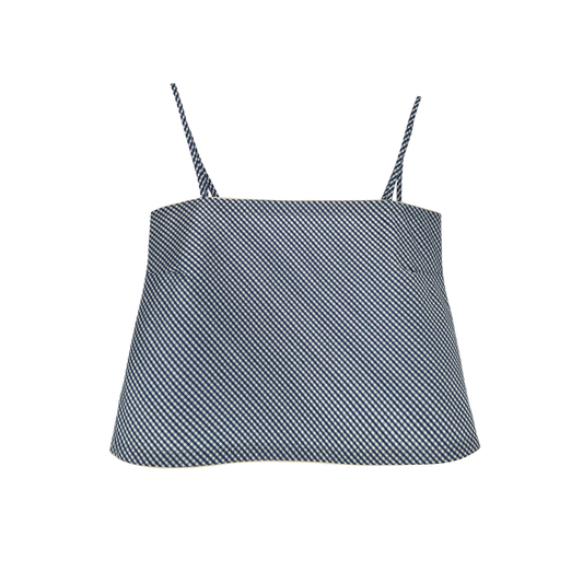 The Bitsy Tank in Navy Gingham Taffeta