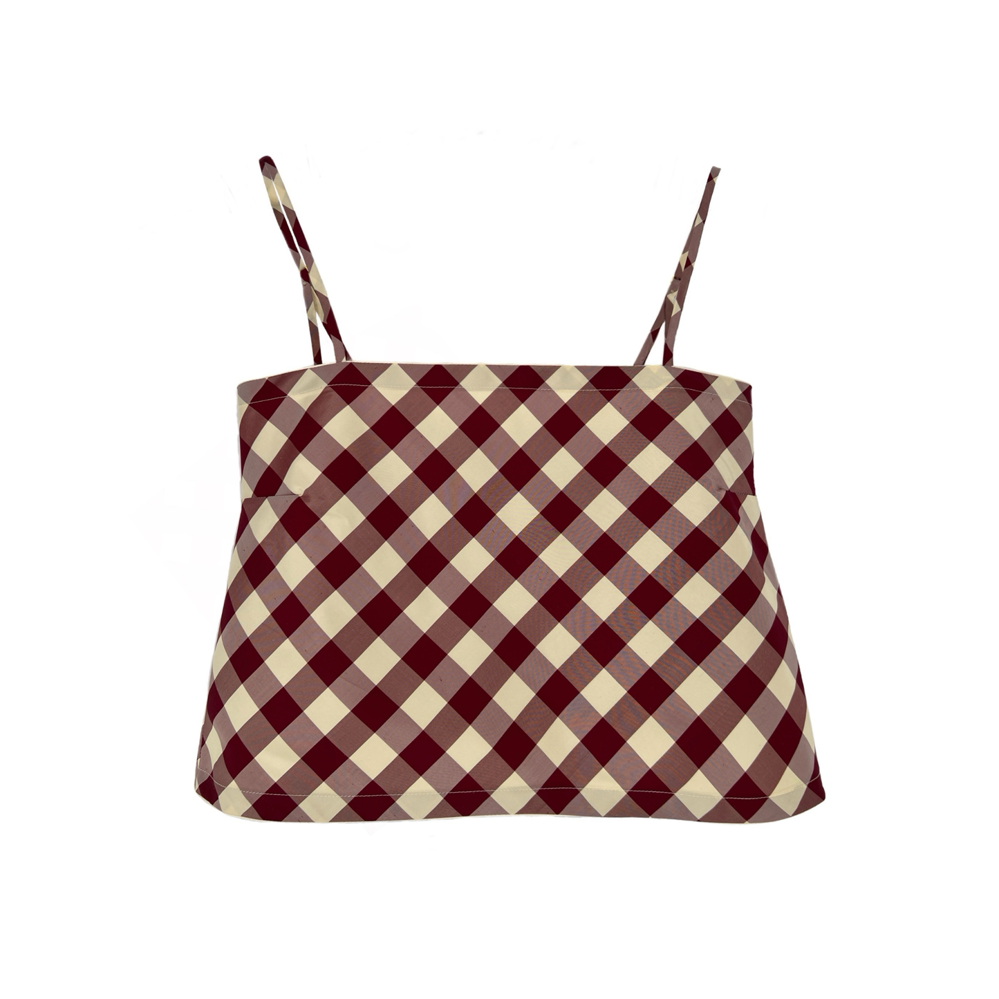 The Bitsy Tank in Crimson Gingham Taffeta