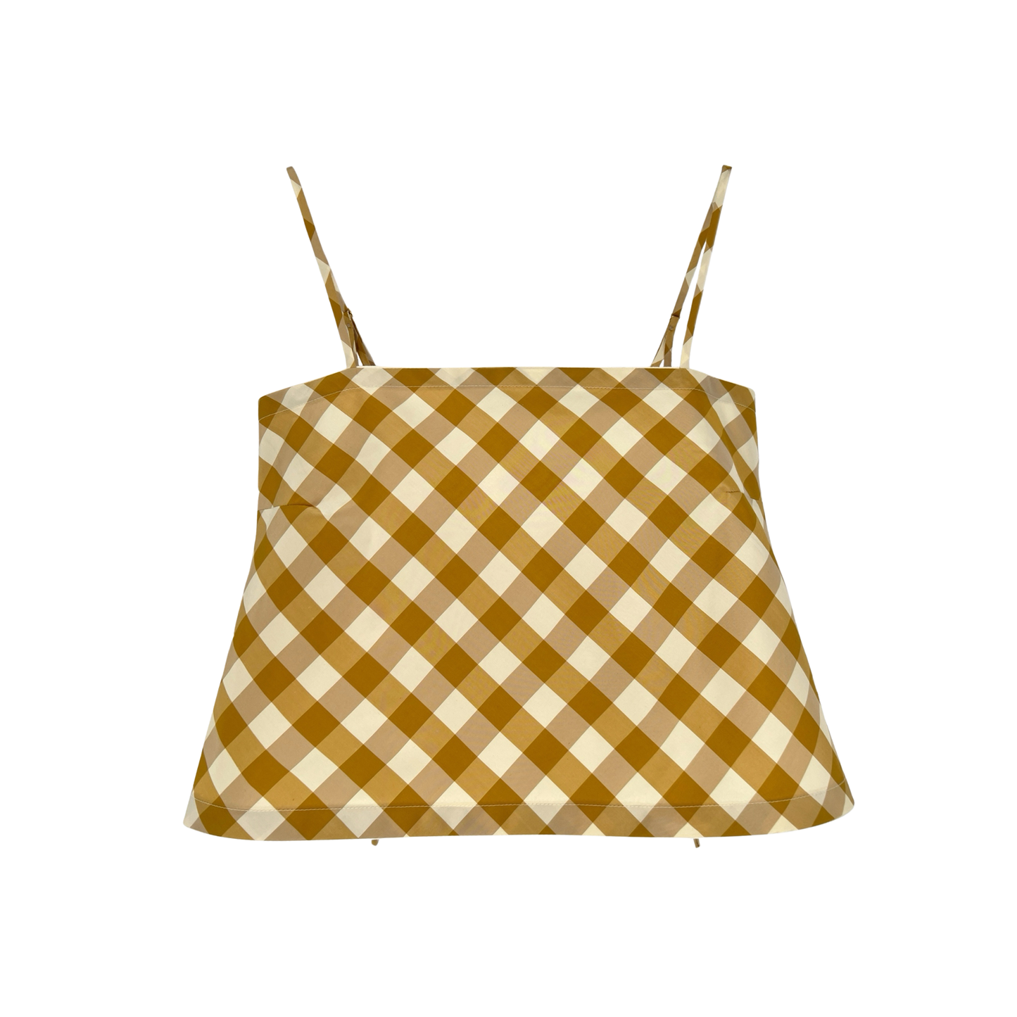The Bitsy Tank in Butterscotch Yellow Gingham Taffeta