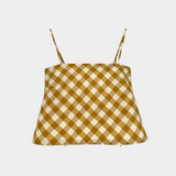 The Bitsy Tank in Butterscotch Yellow Gingham Taffeta