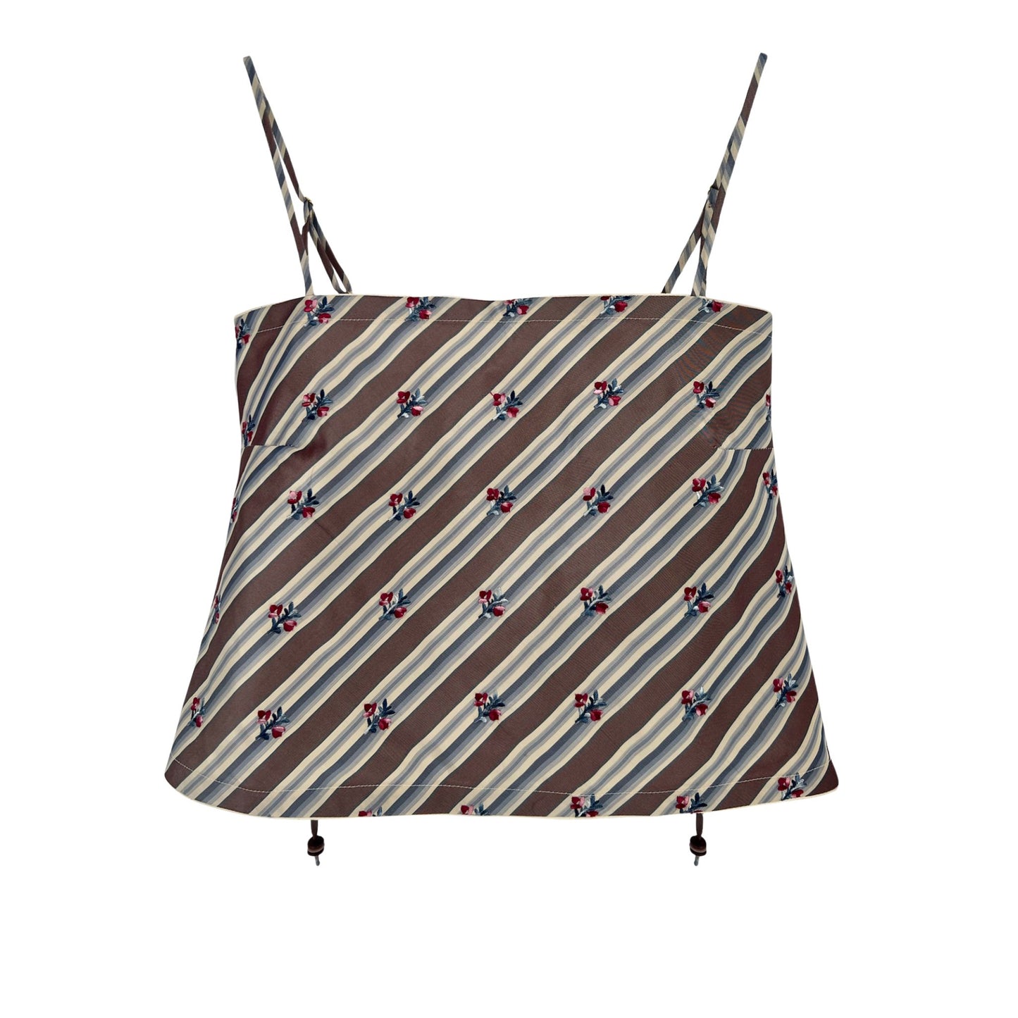 The Bitsy Tank in Blue and Mauve Stripe