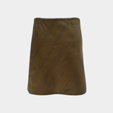 The Carey Skirt in Moss & Purple Gingham Taffeta