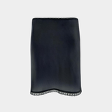 The Carey Skirt in Lightweight Black Silk