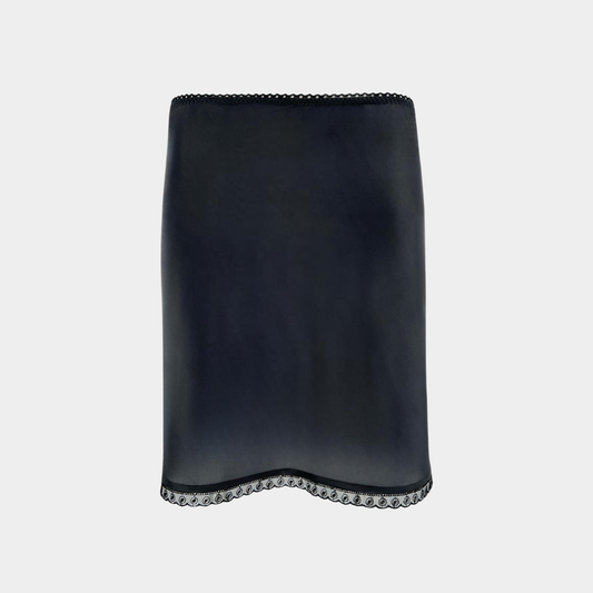 The Carey Skirt in Lightweight Black Silk