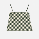 The Bitsy Tank in Hunter Green Gingham Taffeta