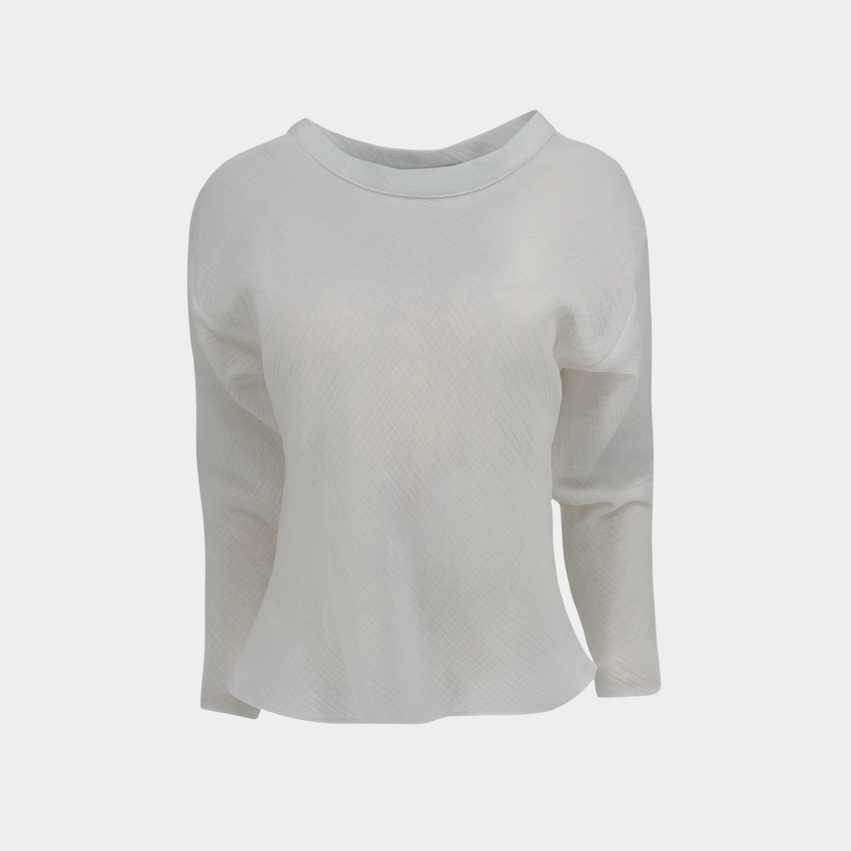 The Lily Top in White Gauze