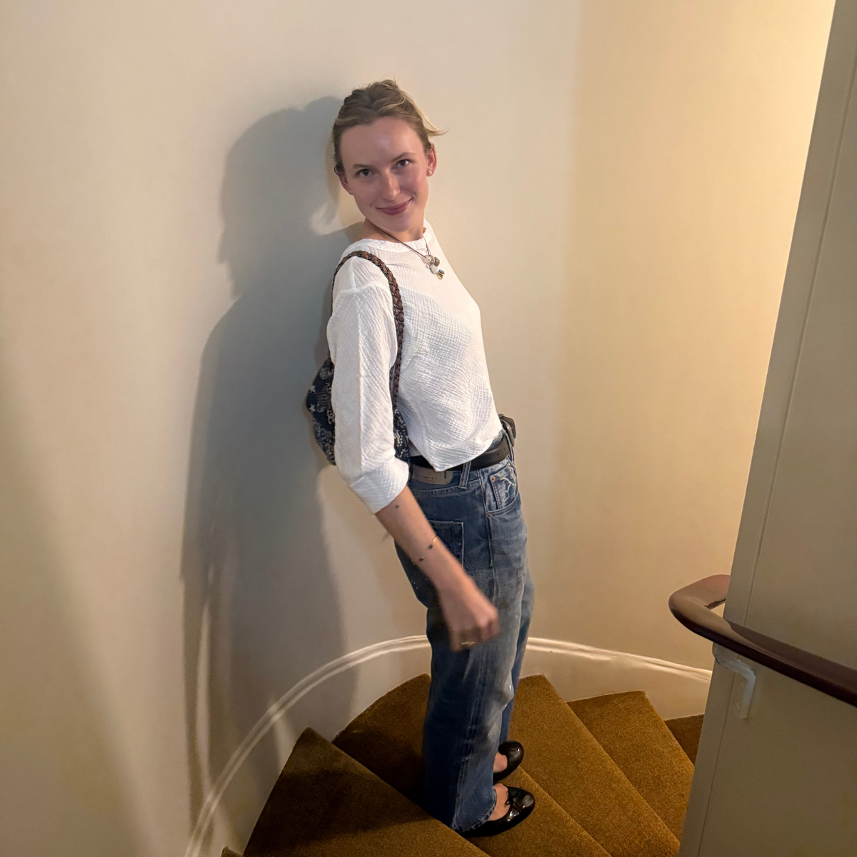 The Lily Top in White Gauze