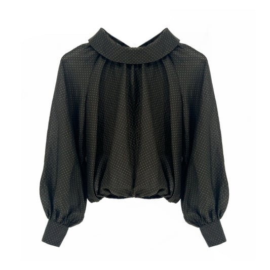 The Gwendolyn Top in Brown Cotton