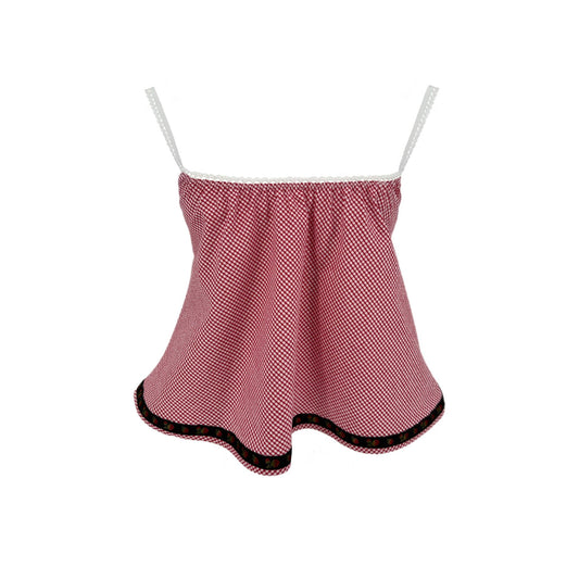 The Perfect Tank In Red Gingham Cotton