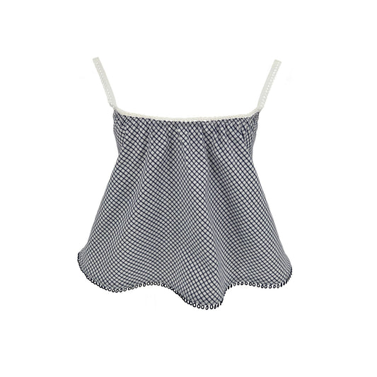 The Perfect Tank in Blue Gingham Cotton