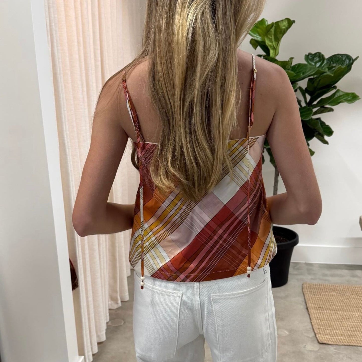 The Bitsy Tank in Plaid Taffeta