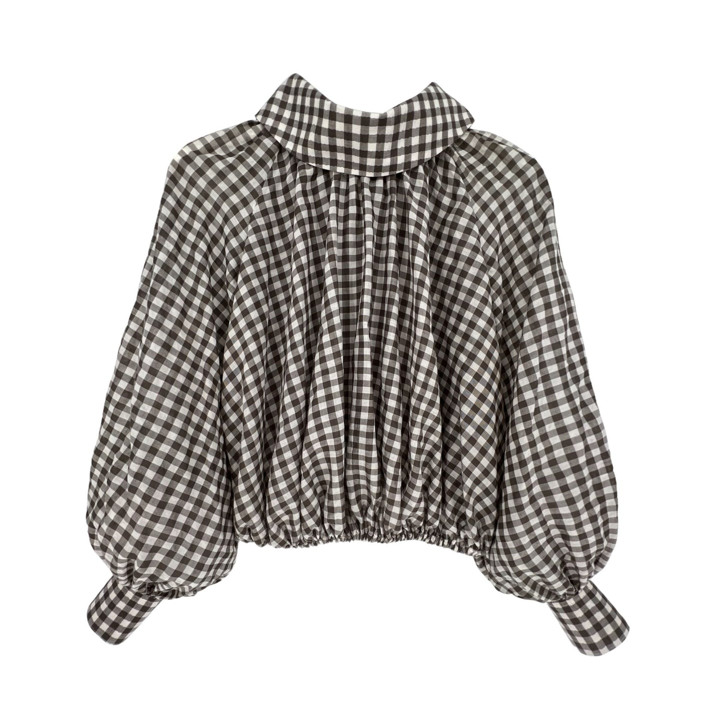 The Gwendolyn Top in Mink Gingham