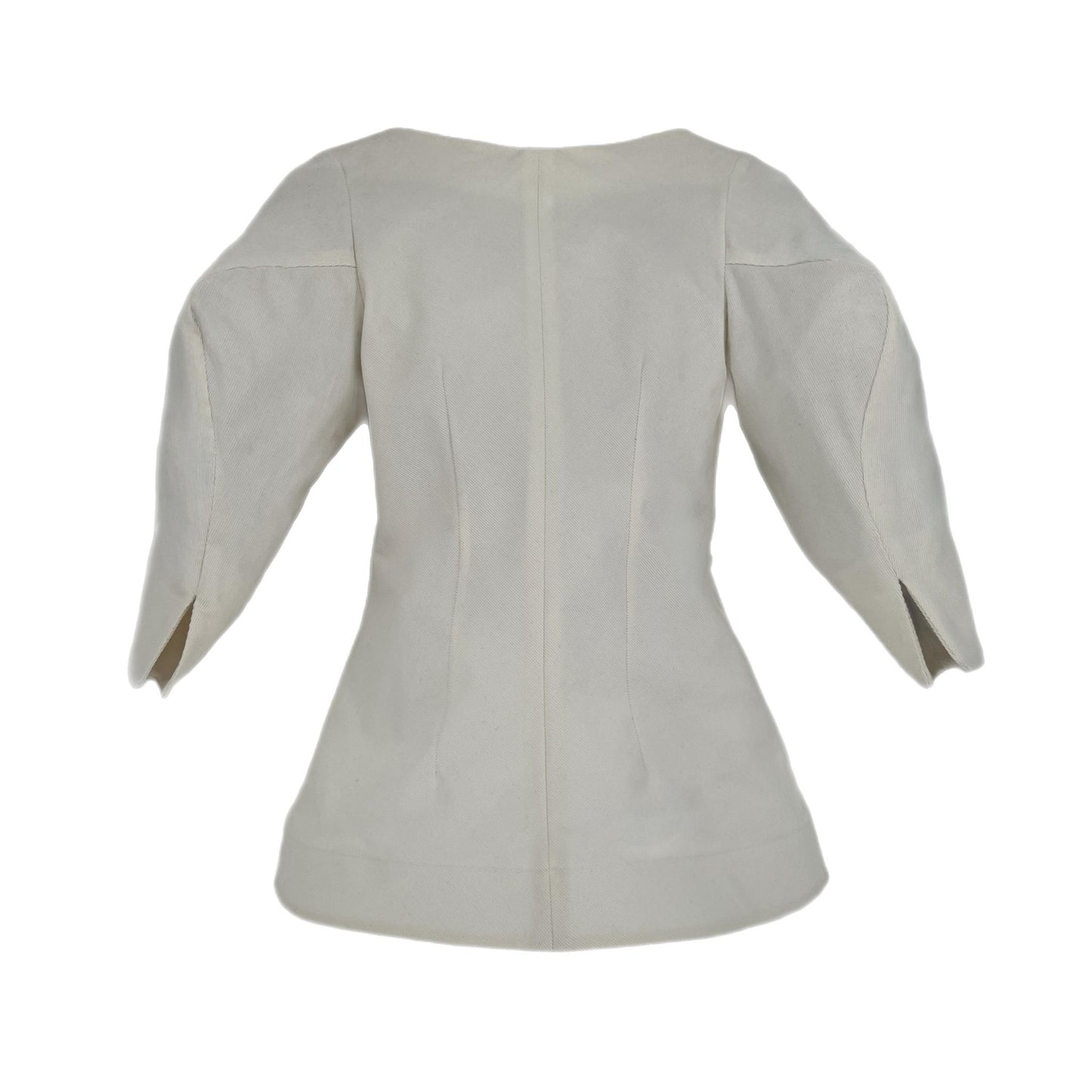 Janice Top in White Corduroy