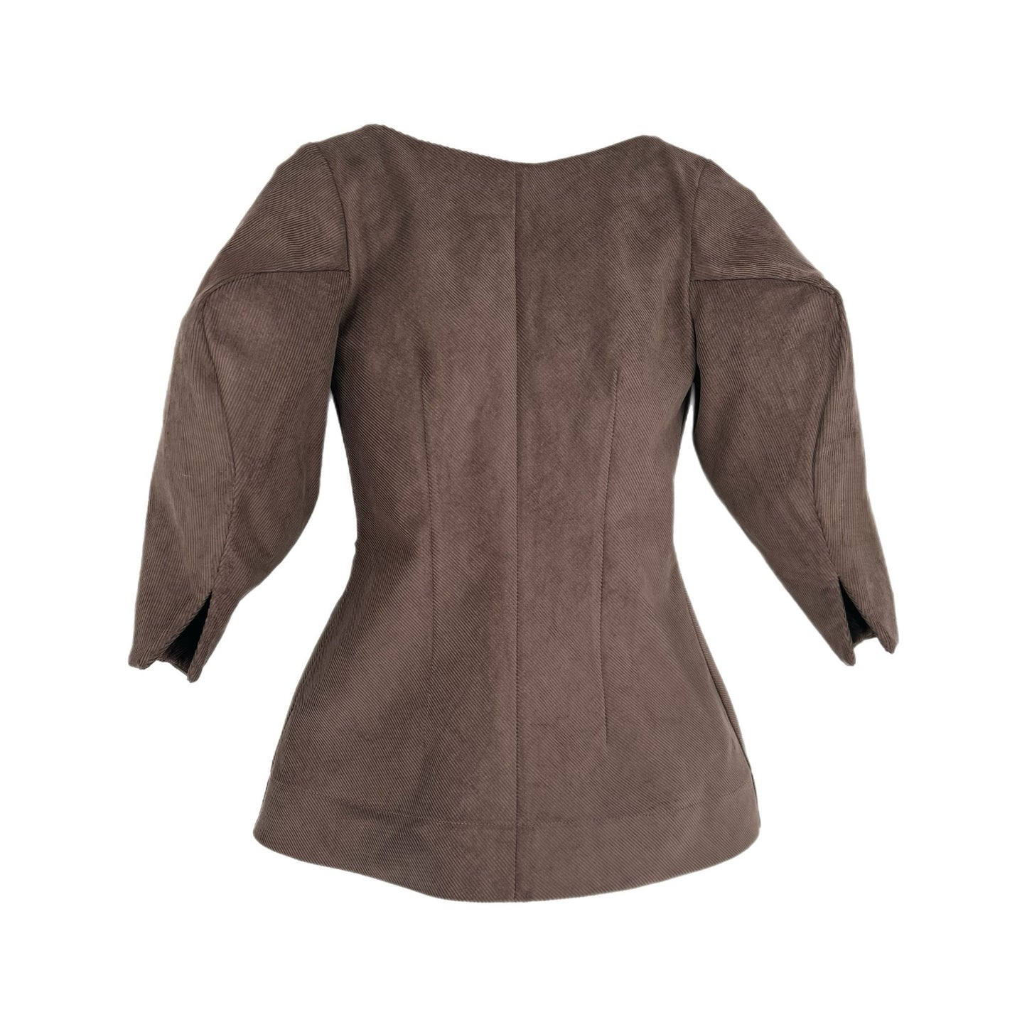 Janice Top in Light Brown Corduroy