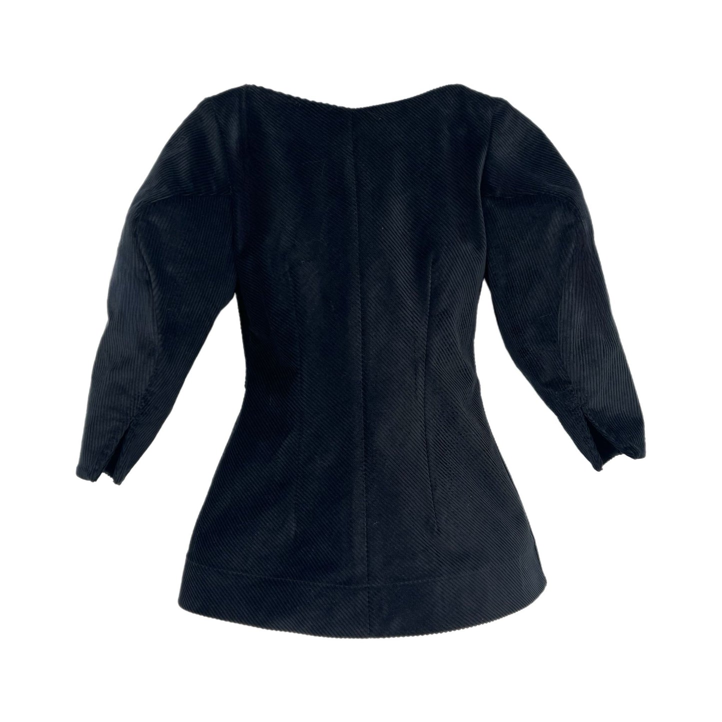 Janice Top in Black Corduroy