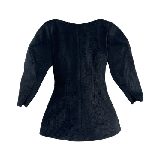Janice Top in Black Corduroy