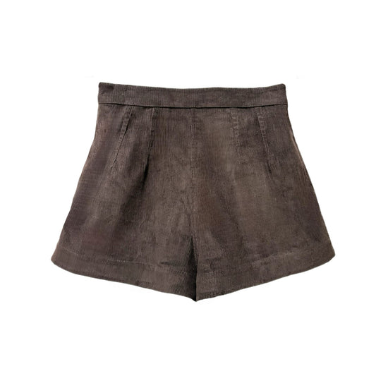 Janice Shorts in Light Brown Corduroy