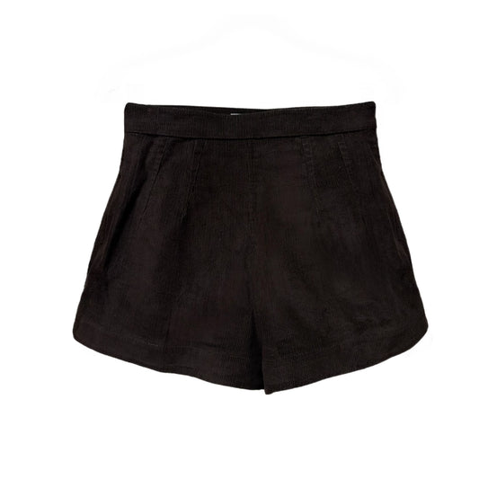 Janice Shorts in Chocolate Brown Corduroy