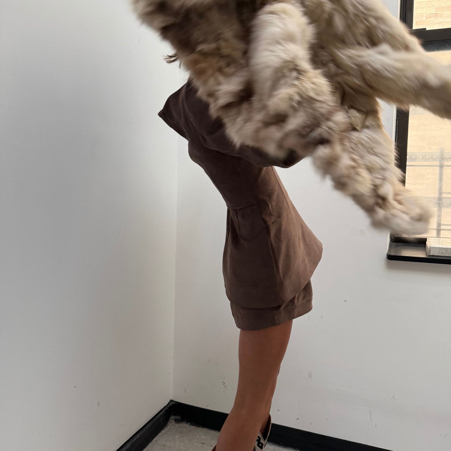 Janice Shorts in Light Brown Corduroy