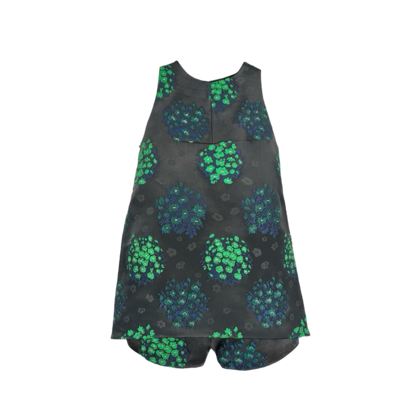 Ashleigh Set in Light Weight Emerald Bouquet Jacquard