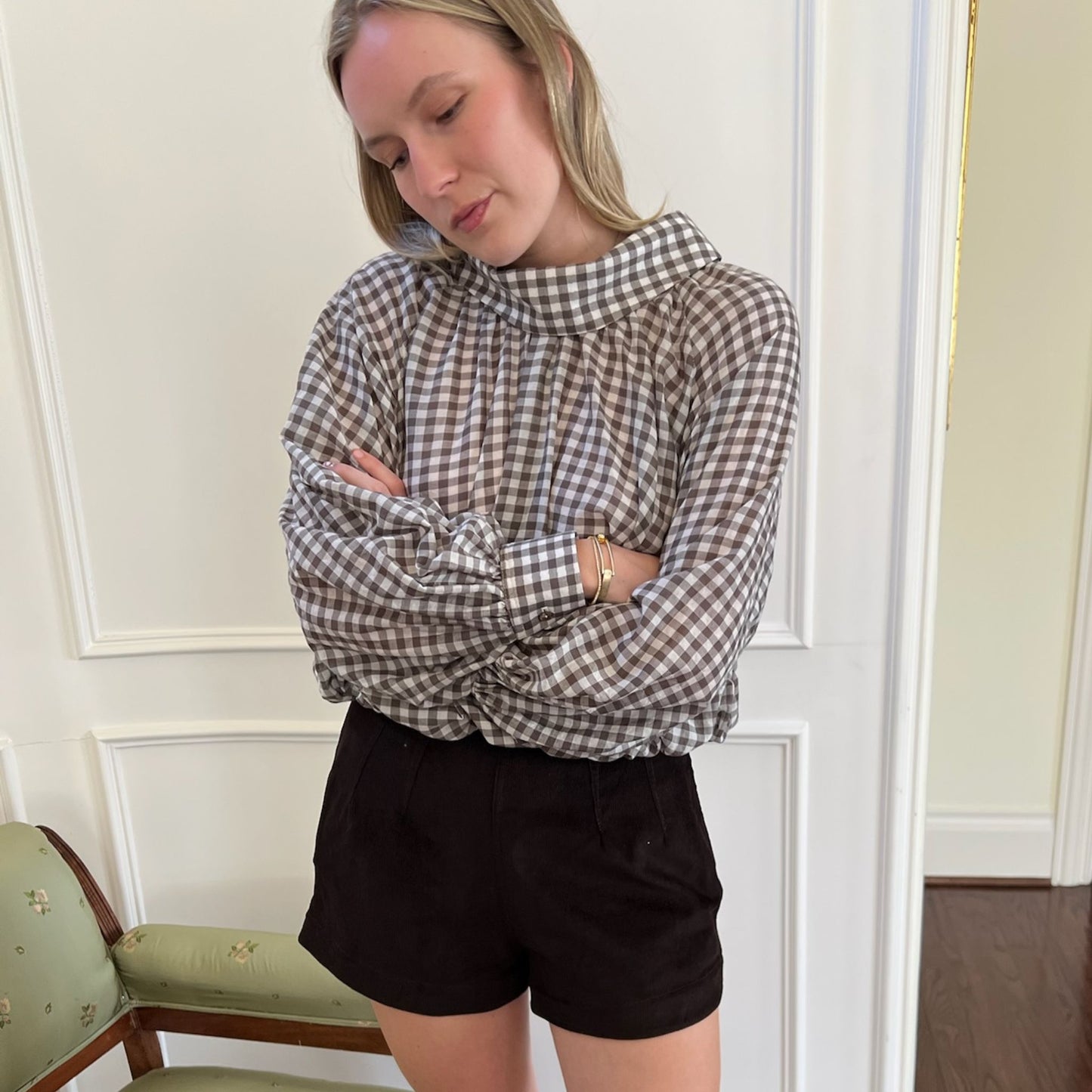 Janice Shorts in Chocolate Brown Corduroy