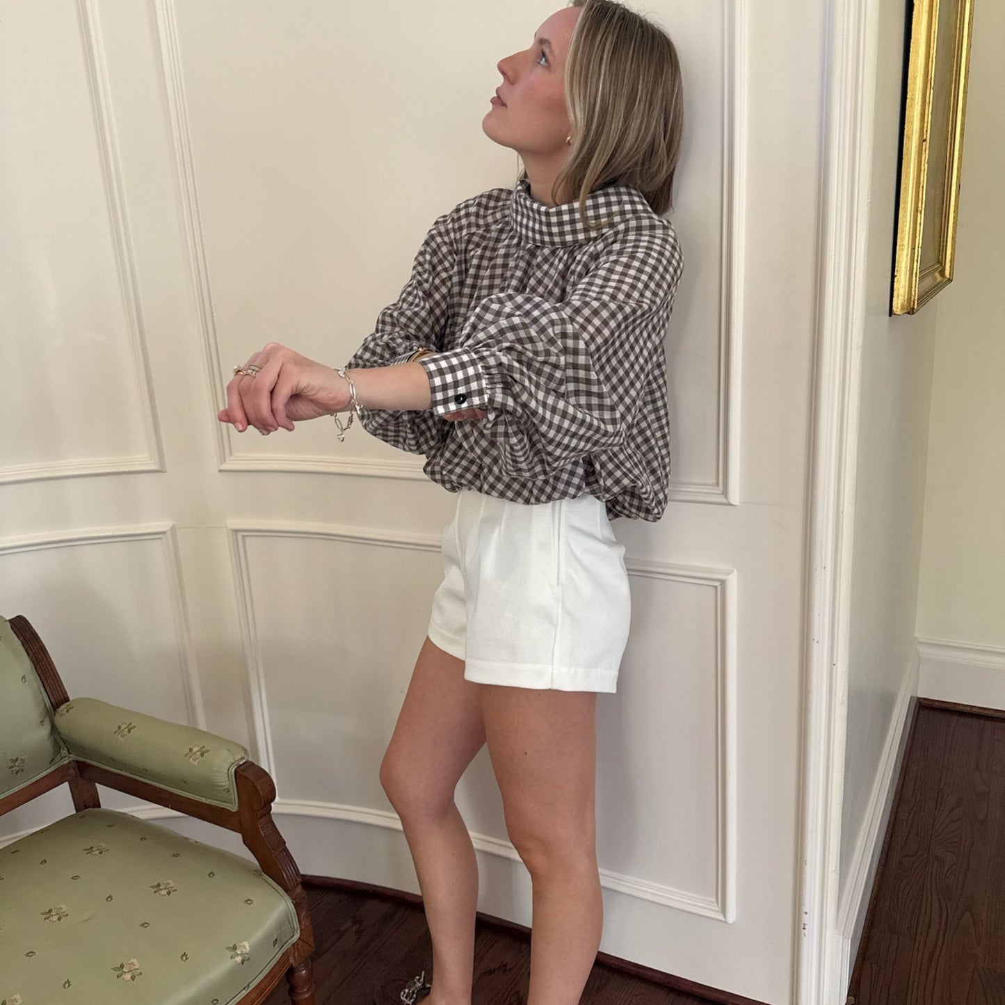 Janice/Ashleigh Shorts in White Denim