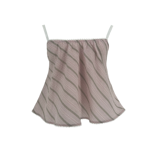 The Perfect Tank in Pink and Brown Stripe