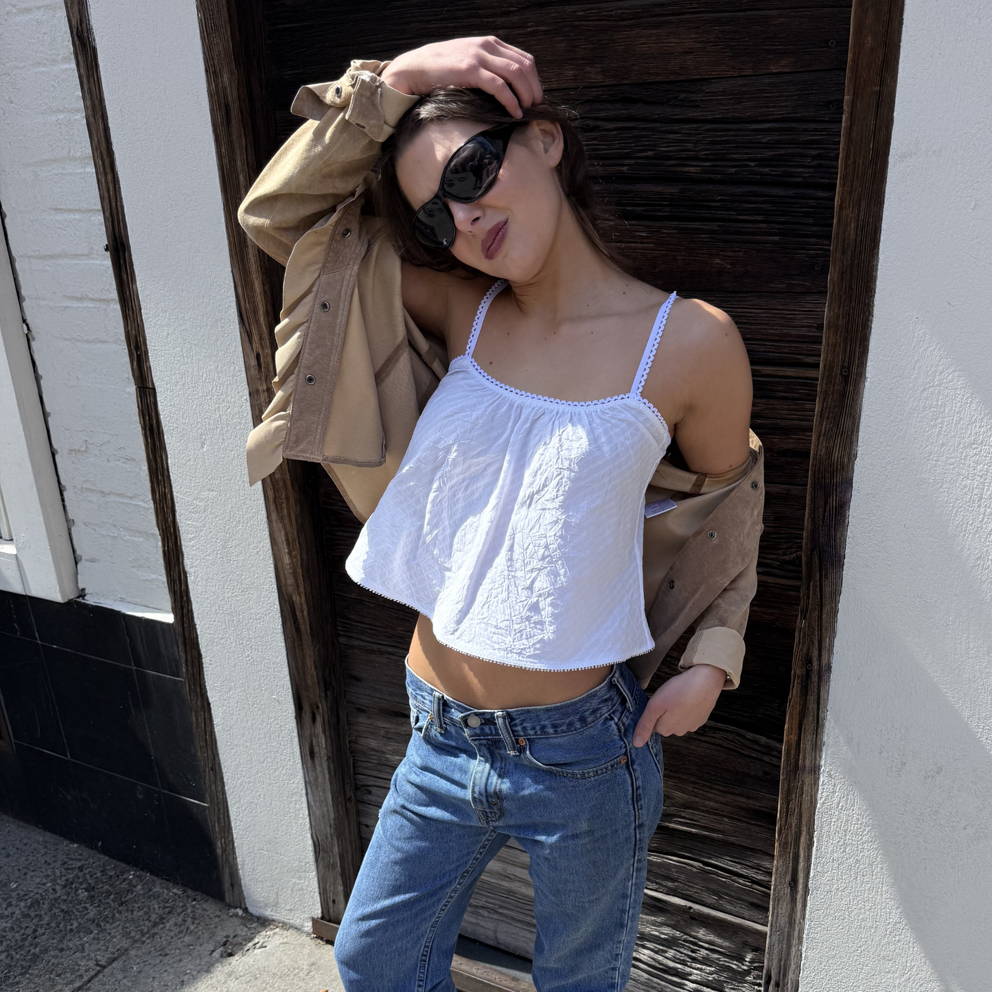 The Perfect Tank in White Cotton