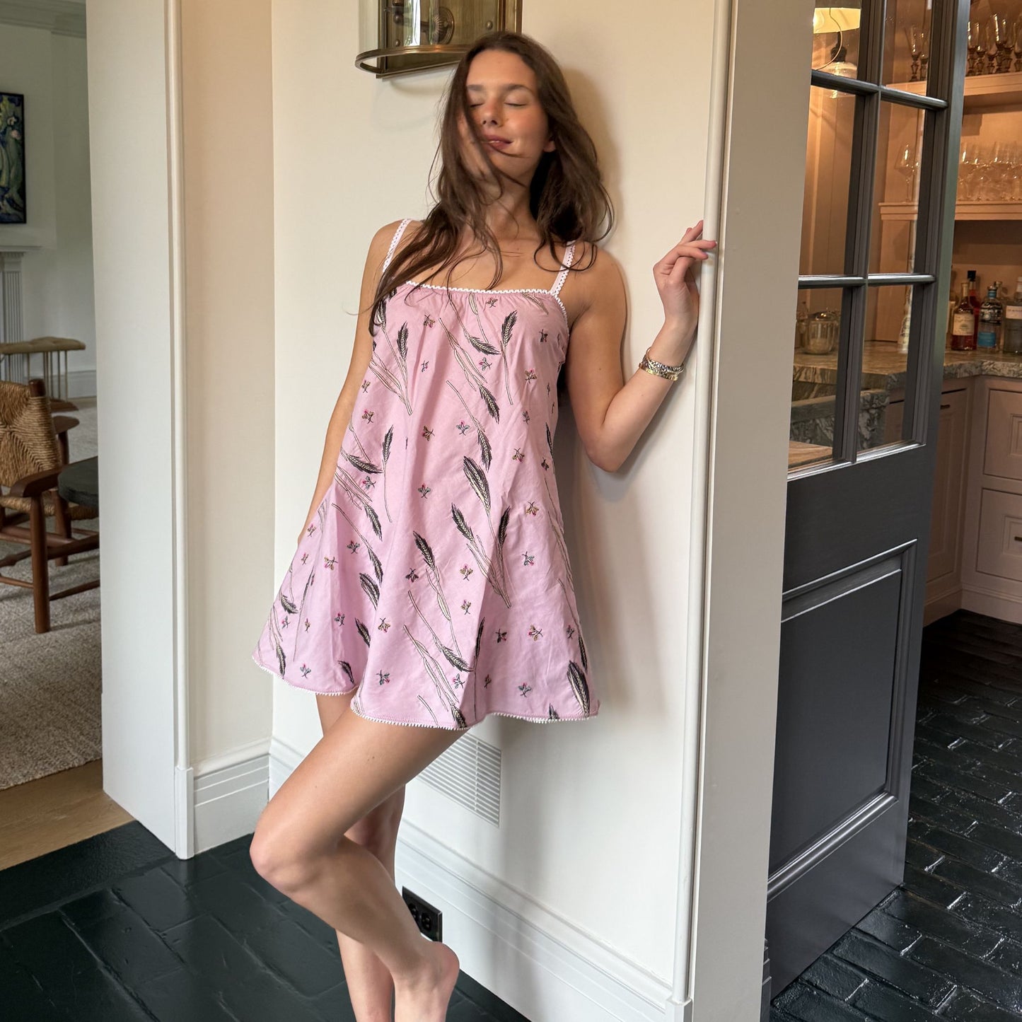 The Perfect Dress in Pink Firefly Cotton